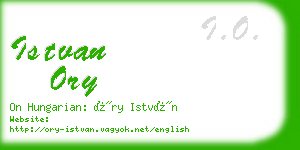 istvan ory business card